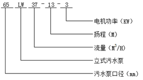 立式污水泵型號意義