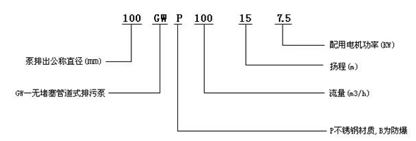 大東海泵業(yè)GW泵型號(hào)意義