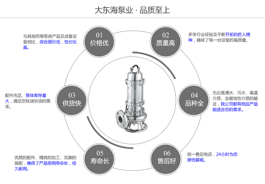 大東海泵業(yè)WQP型不銹鋼污水泵質量保證圖